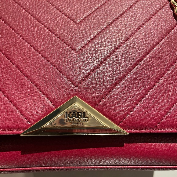 KARL LAGARFELD Brand new burgundy shoulder bag. - Picture 3 of 5